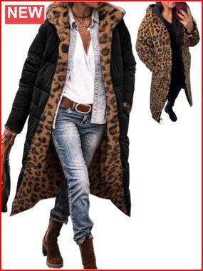 Reversible Womens Puffer Jacket Long Faux Fur Lined Down Coat Hood